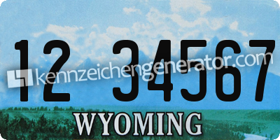 Kennzeichen Wyoming USA